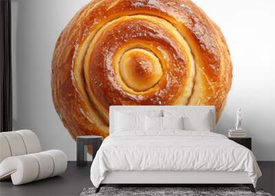 Fresh baked sweet bun top view Wall mural