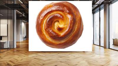 Fresh baked sweet bun top view Wall mural