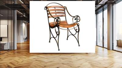 Garden chair isolated on transparent or white background  Wall mural