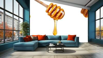 honey drip set isolated on transparent or white background 
 Wall mural