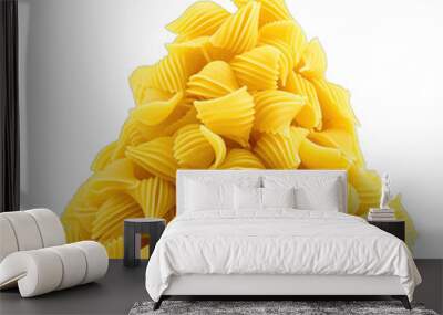 A pile of raw italian yellow pasta torti SVG isolated on transparent background Wall mural