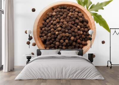 seasonings black pepper isolated on white background Wall mural