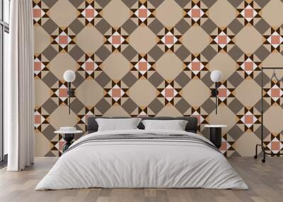 Abstract pattern, classic style, like tile design Wall mural