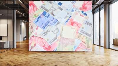 Indonesian Rupiah on a white background. Wall mural