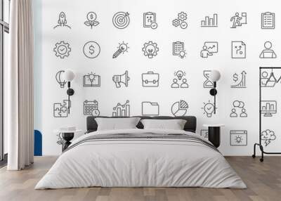 startup icon set line editable stroke Wall mural