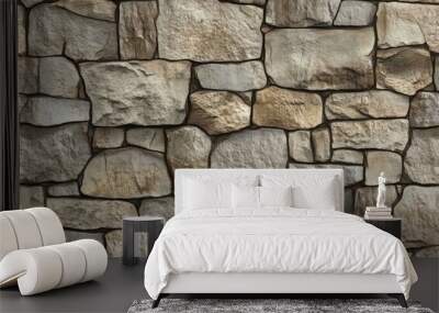 old gray stone wall texture Wall mural