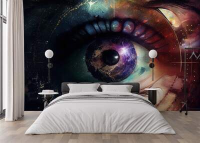 Third Eye, Cosmic consciousness - By Generative AI Wall mural