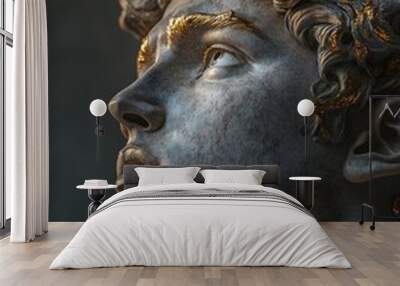 Close-up of classical statue with gold leaf accents

 Wall mural