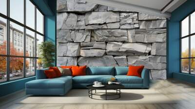 grey light tones rock wall Wall mural