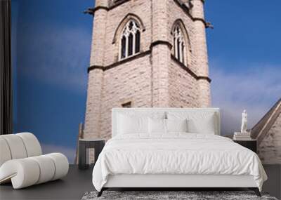 stone church bell tower Wall mural