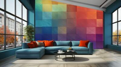 colorful abstract wallpaper with squares and lines
 Wall mural