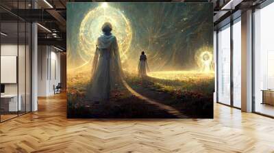 Destiny shining on the path of a soul Wall mural