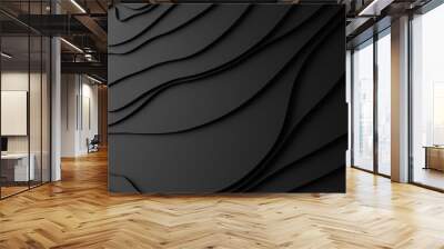 abstract black background. Template Illustration. 3d rendering Wall mural