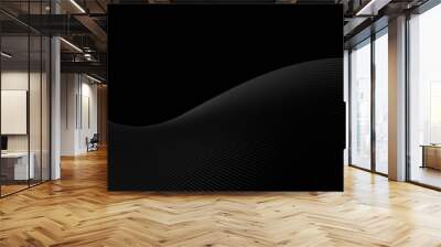 abstract illustration. luxurious black line background Wall mural