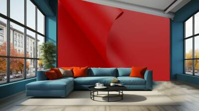 Abstract red paper background Wall mural