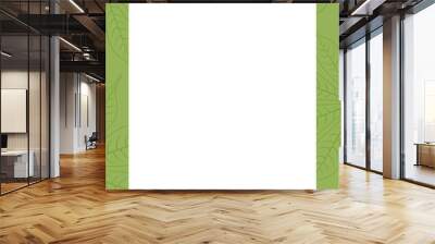 banner frame of cassava fresh for copy space, cassava cut slice for tapioca flour industry or ethanol, pile yucca cassava tuber on frame, raw manioc cassava on template banner green background empty Wall mural