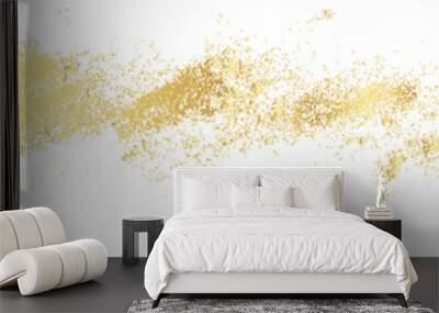 gold brush marks, gold stain, golden brush stroke, hand drawn Wall mural