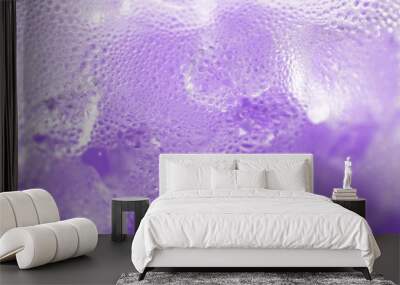 water drop soda ice baking background fresh cool ice purple texture, selective focus Wall mural