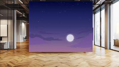 stylized sky illustration Wall mural