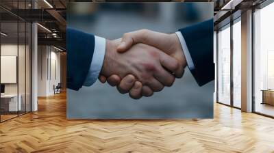 handshake between two businessmen Wall mural