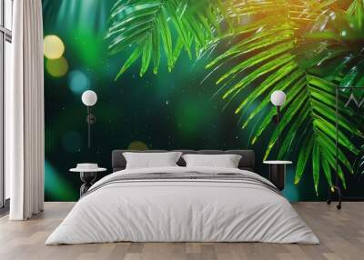 A visual of a rainforest with a 'Save Our Forests' banner, promoting preservation. Wall mural