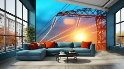 Abstract pathways of energy representing business transformation Wall mural