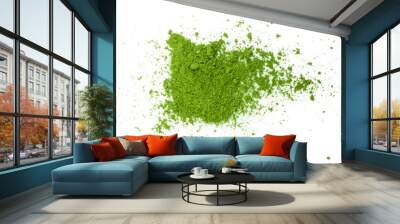 green tea powder on transparent png Wall mural