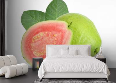 pink guava isolated on transparent png Wall mural