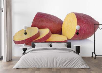 sweet potato on white background Wall mural