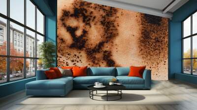 abstract burn on bread texture background Wall mural