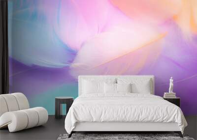 pastel colour feather abstract background Wall mural