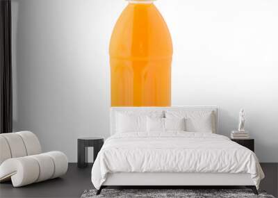 plastic bottle 100 % orange juice on isolated white background

 Wall mural