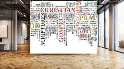 Christian Word COllage Wall mural