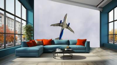 Passenger Jet shortly after takeoff. Wall mural