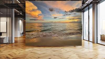 sunset at the beach Wall mural