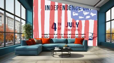 Celebrate American Independence Day with Pride and Patriotism Wall mural