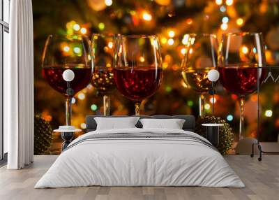 Crystal glasses of wine Wall mural