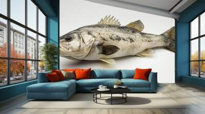 Halibut is centered on a white background. Image generated by AI Wall mural