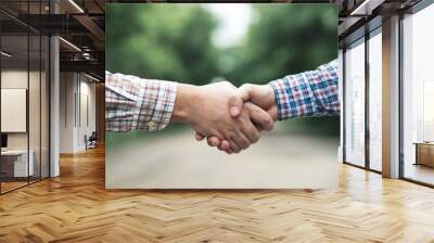 close up of two hands holding each other Wall mural