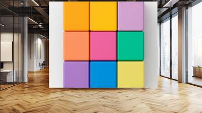 Colorful Square Blocks Abstract Background Wall mural