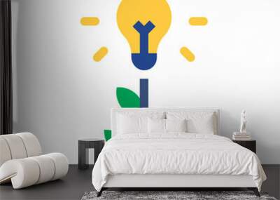 wisdom flat style icon Wall mural