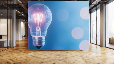 Bright Ideas in Action - A Dynamic Light Bulb Moment Capturing Creativity and Quick Thinking in a Fast-Paced Energy Field Wall mural