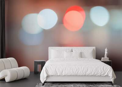 Abstract bokeh lights defocused on black background Wall mural