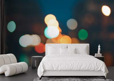 bokeh city abstract Wall mural