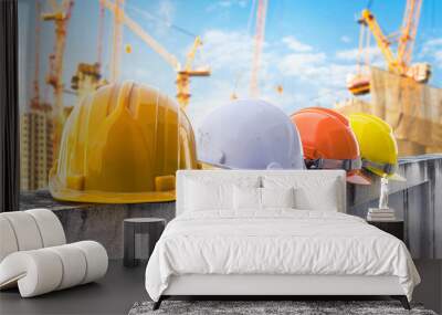 Safety Helmet Engineering Construction worker equipment Wall mural