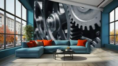 Cog wheels Wall mural