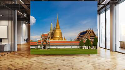 Wat Phra Kaew or Emerald Buddha Temple in Bangkok Thailand. Wall mural