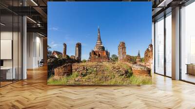 World Heritage Wat Phra Sri Sanphet at Ayutthaya, Thailand Wall mural