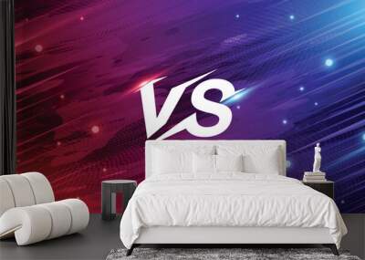 Battle versus vs background for sports game. Wall mural