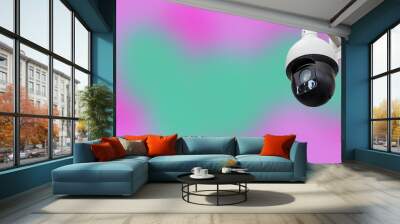 Cctv camera system, home security technology Condo outside security Wall mural